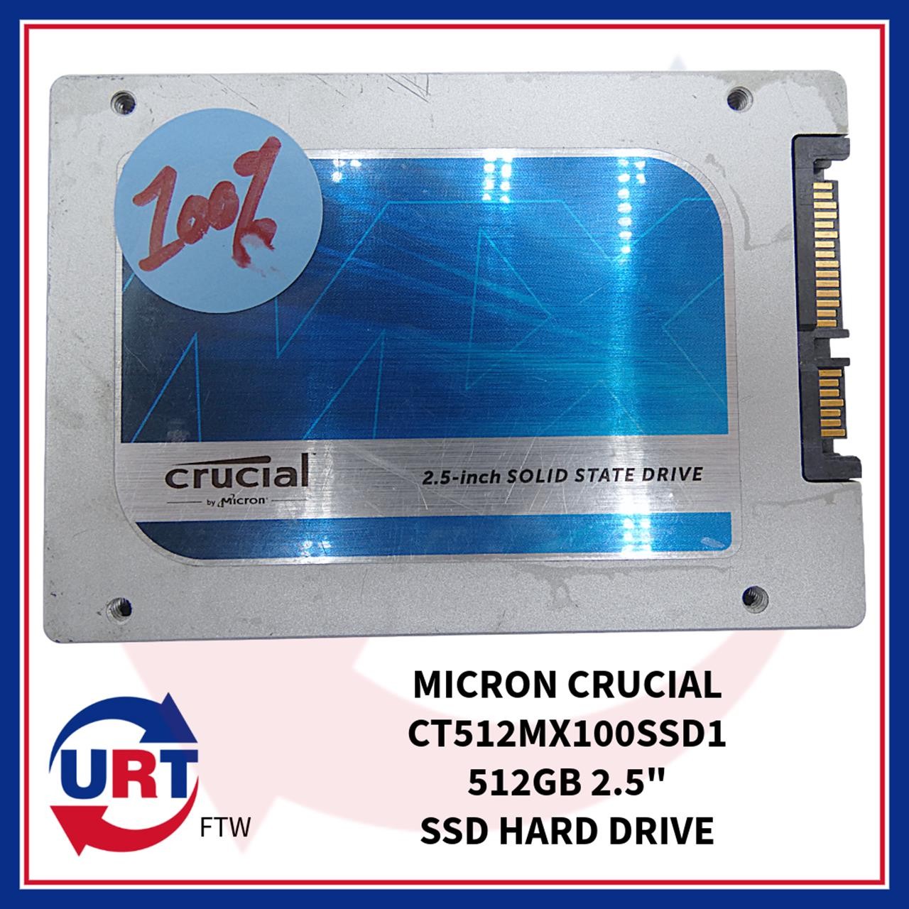 MICRON CRUCIAL CT512MX100SSD1 512GB 2.5" SSD HARD DRIVE #198240#