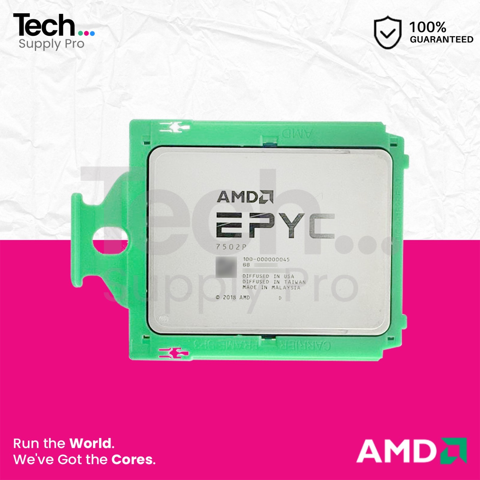100-000000045 AMD EPYC 7502P 32-Core 2.50GHz 128MB 180W Unlocked Processor