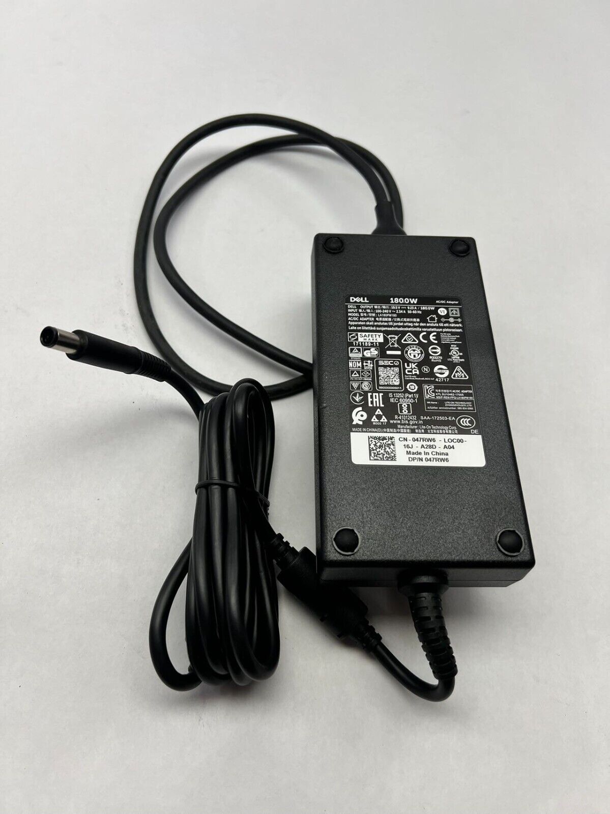 DELL 0DW5G3 19.5V 9.23A 180W Genuine Original AC Power Adapter Charger