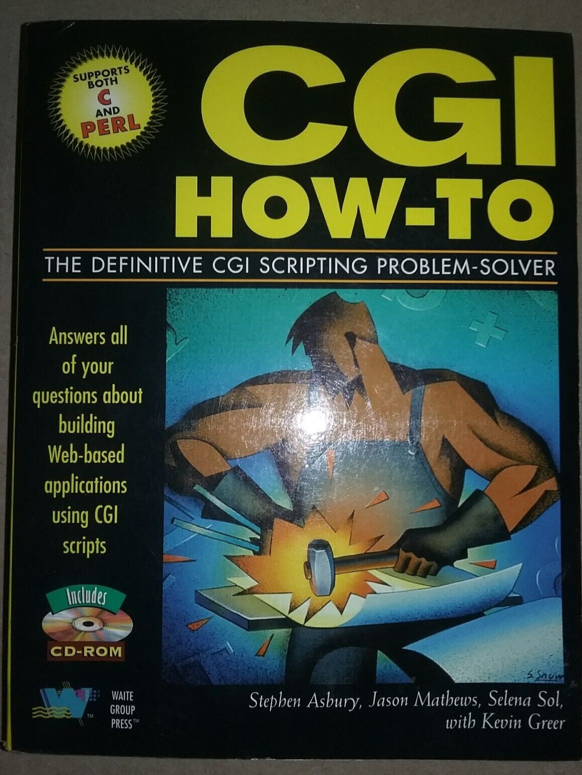 CGI How-To Soft Cover Manual & CD-ROM 1996 The Waite Group, PERL & C