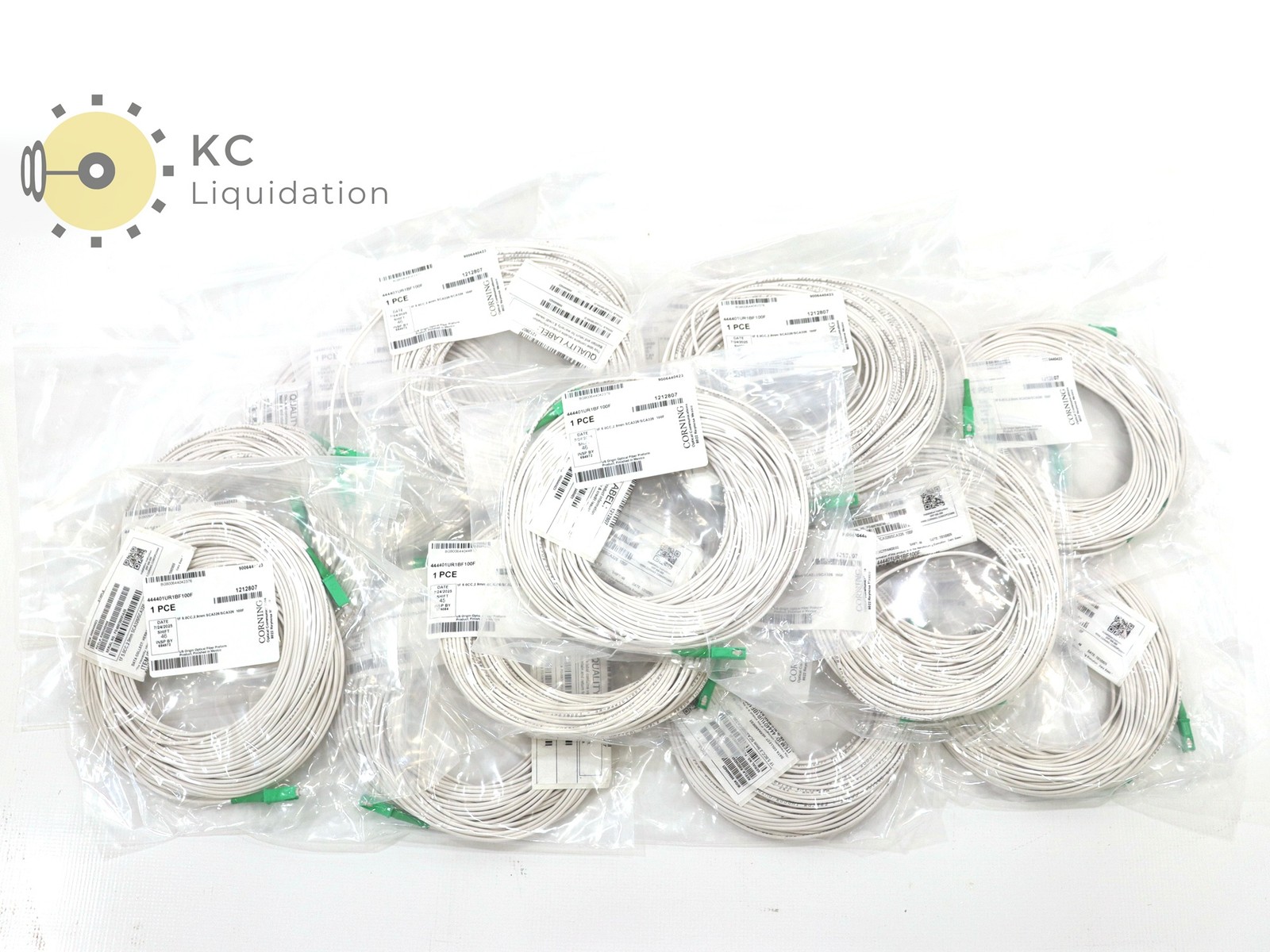 15x Lot 100' Corning 444401UR1BF100F Optical Jumpers Cable Simplex
