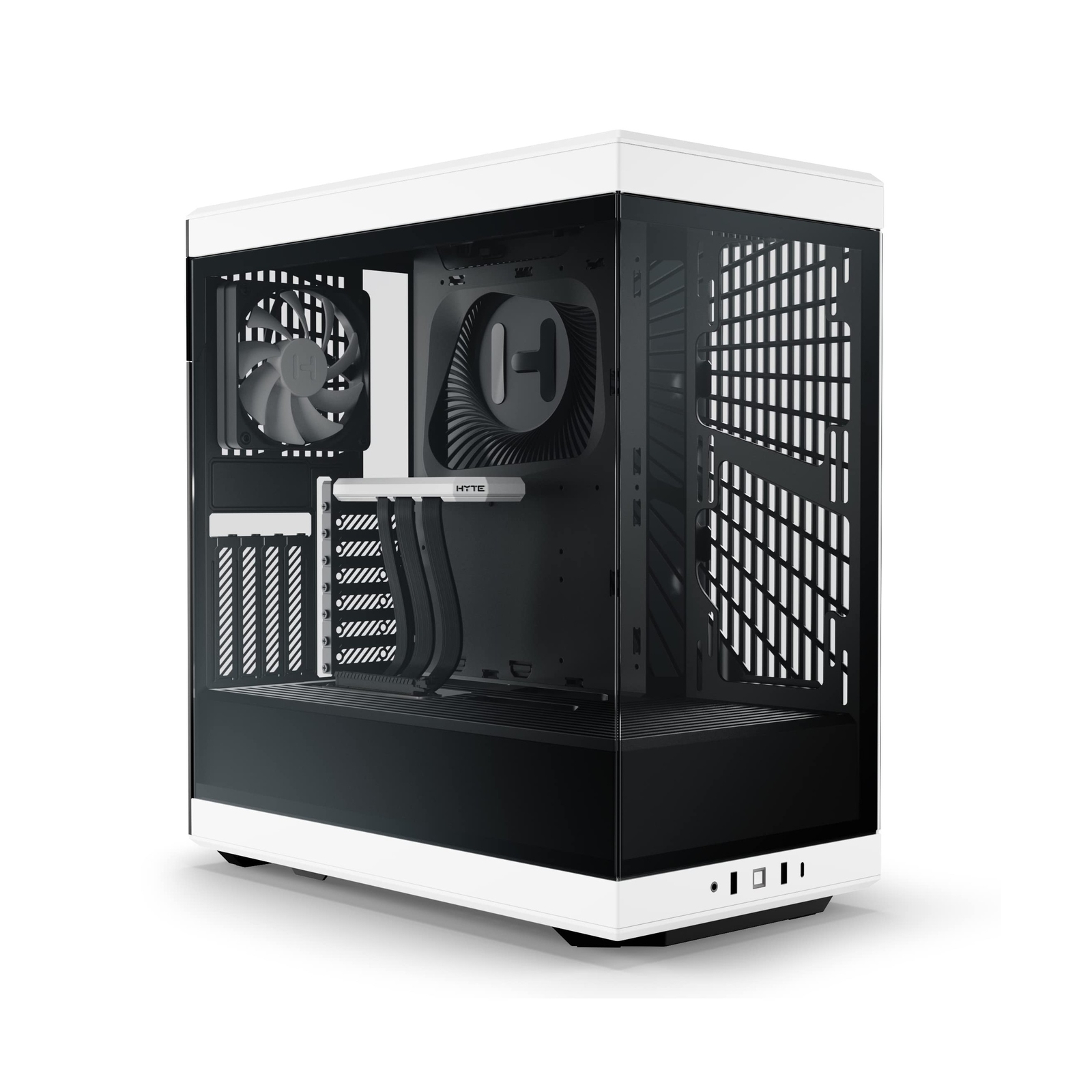 HYTE Y40 Modern Aesthetic Panoramic Tempered Glass Mid-Tower ATX Computer Gam...