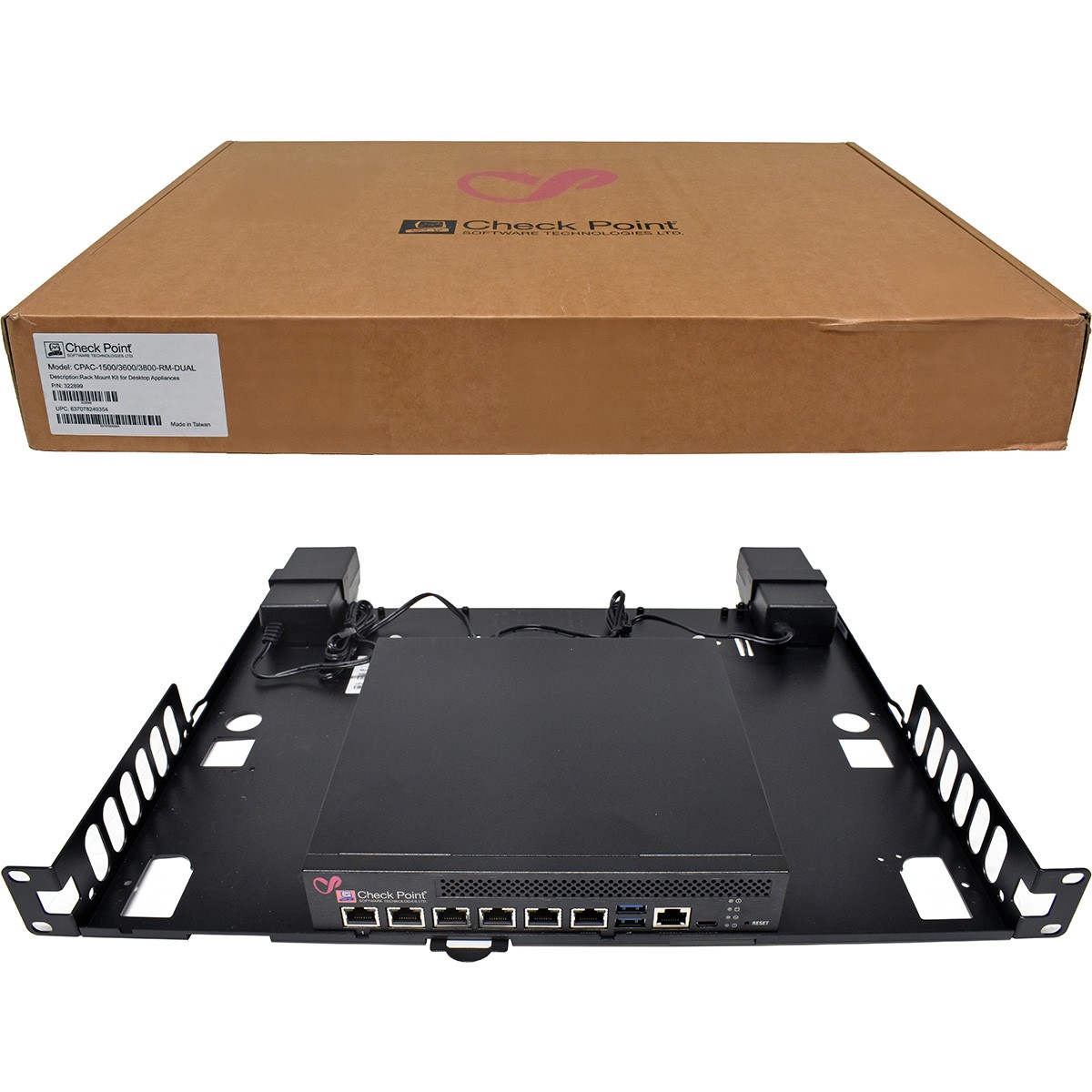 Check Point QB-1 Quantum 3600 Security Gateway Kit + Rack Mount Shelf Mint Condition
