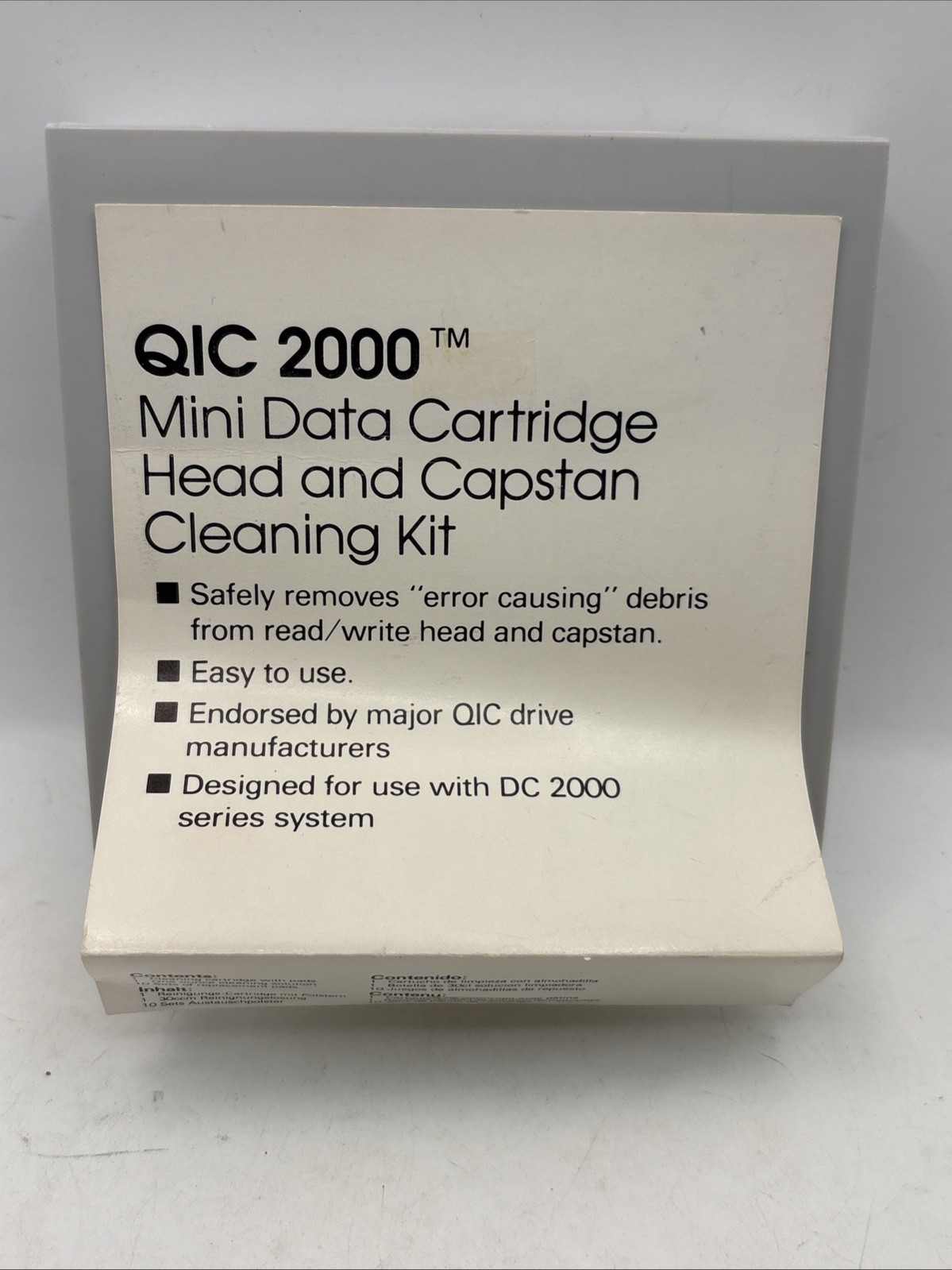 NEW QIC DC 2000 Series Mini Data Cartridge Head Capstan Cleaning Kit SAFELY REMO