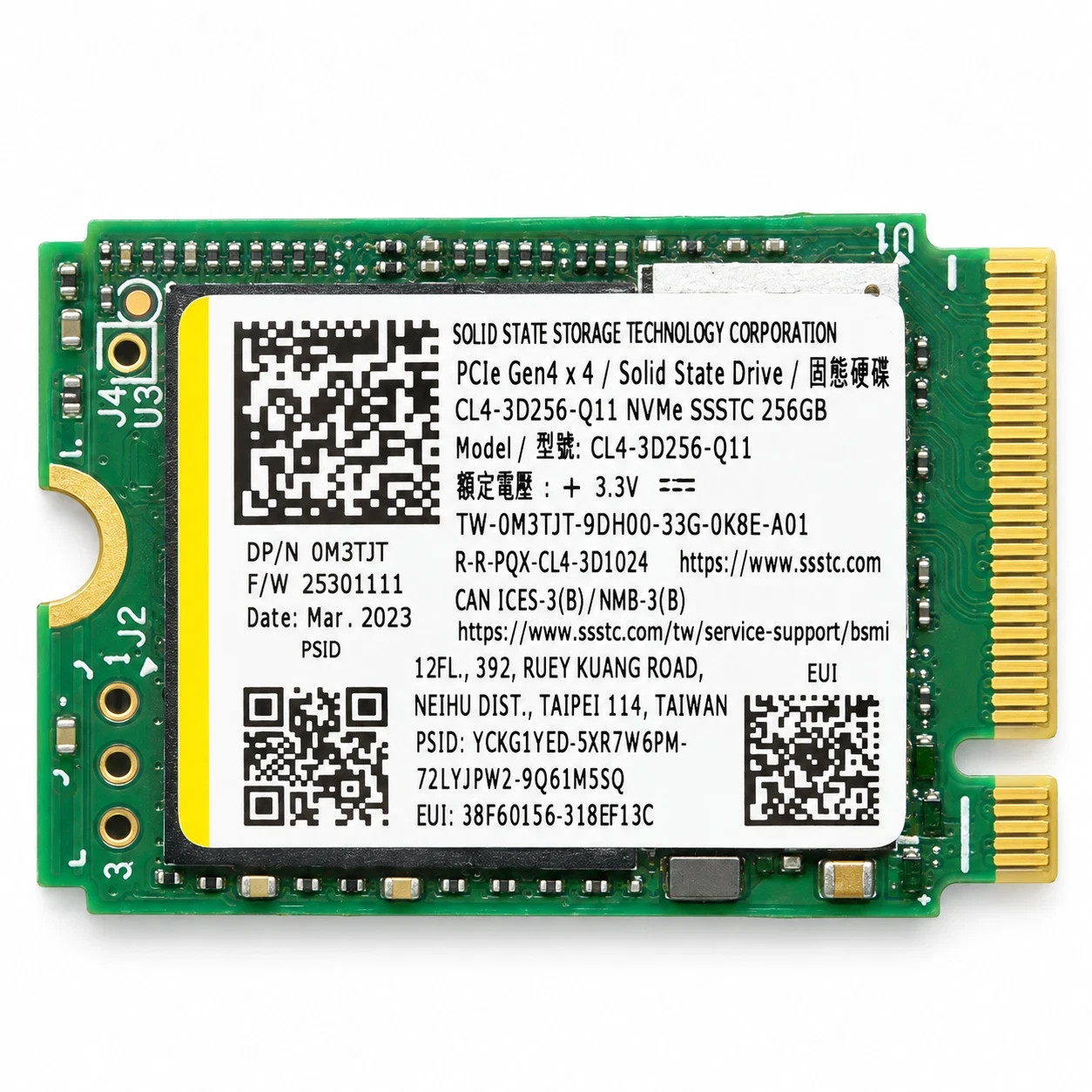 Liteon CL4-3D256-Q11 256 GB PCIe Gen4 30mm Solid State Drive