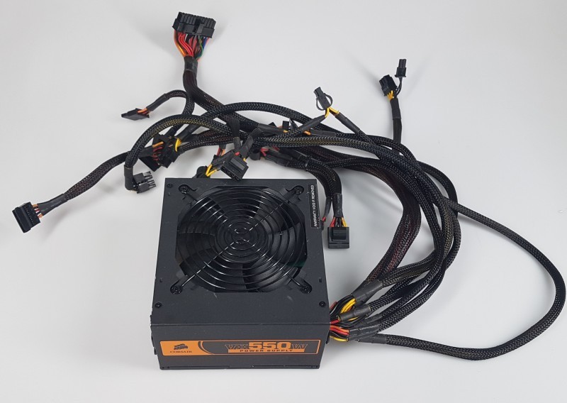 550W Corsair VX550W Power Supply Computer PSU, Model CMPSU-550VX 550 Watts