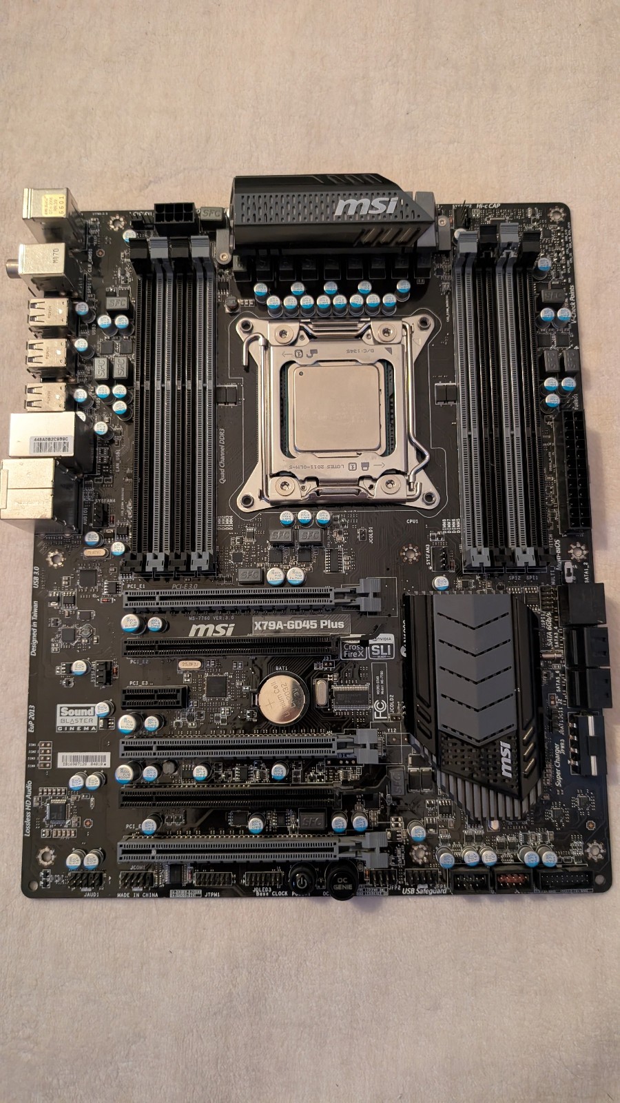 MSI X79A-GD45 PLUS Motherboard Intel X79 LGA 2011 (AND CPU GOOD WINDOWS 7 PC)