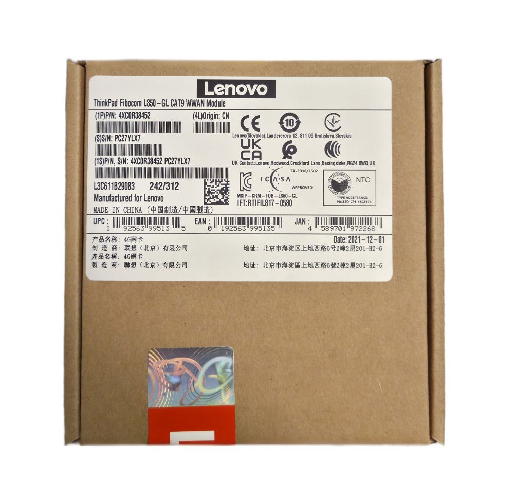 Lenovo ThinkPad Fibocom L850-GL CAT9 WWAN