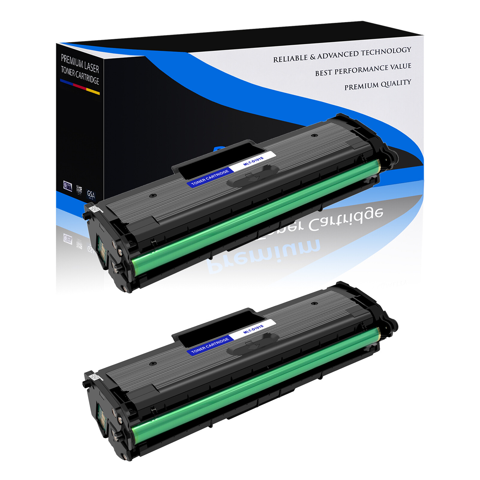 2PK MLT-D101S 101S Toner Cartridge For Samsung SCX-3405W ML-2165W SF-761