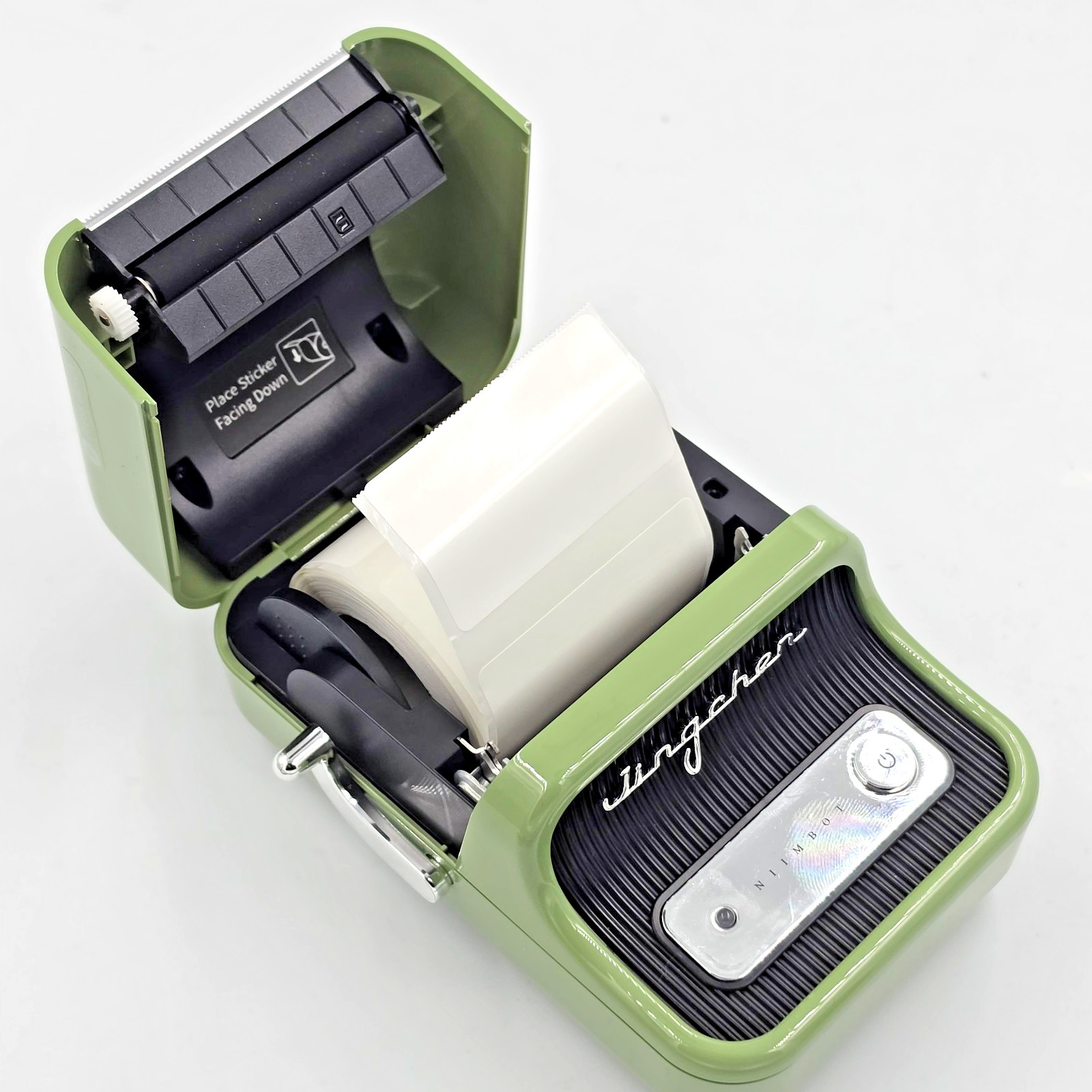 Green NIIMBOT B21 Label Printer Bluetooth Thermal Label Maker with Labels Roll