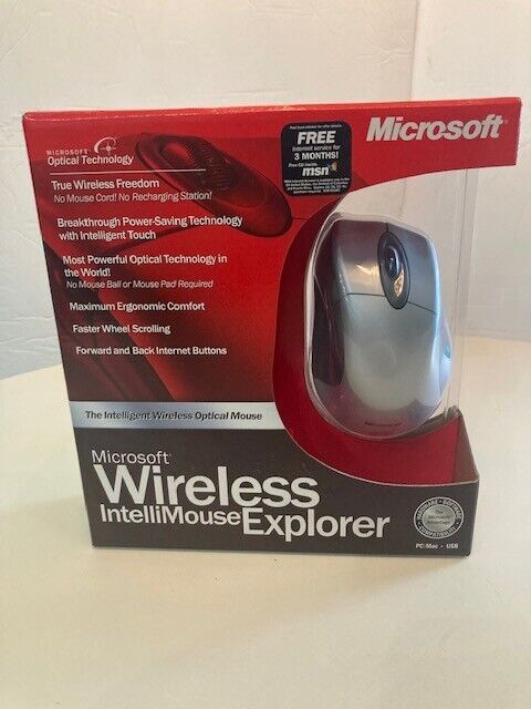 New Sealed Microsoft Wireless IntelliMouse Explorer X08-70356