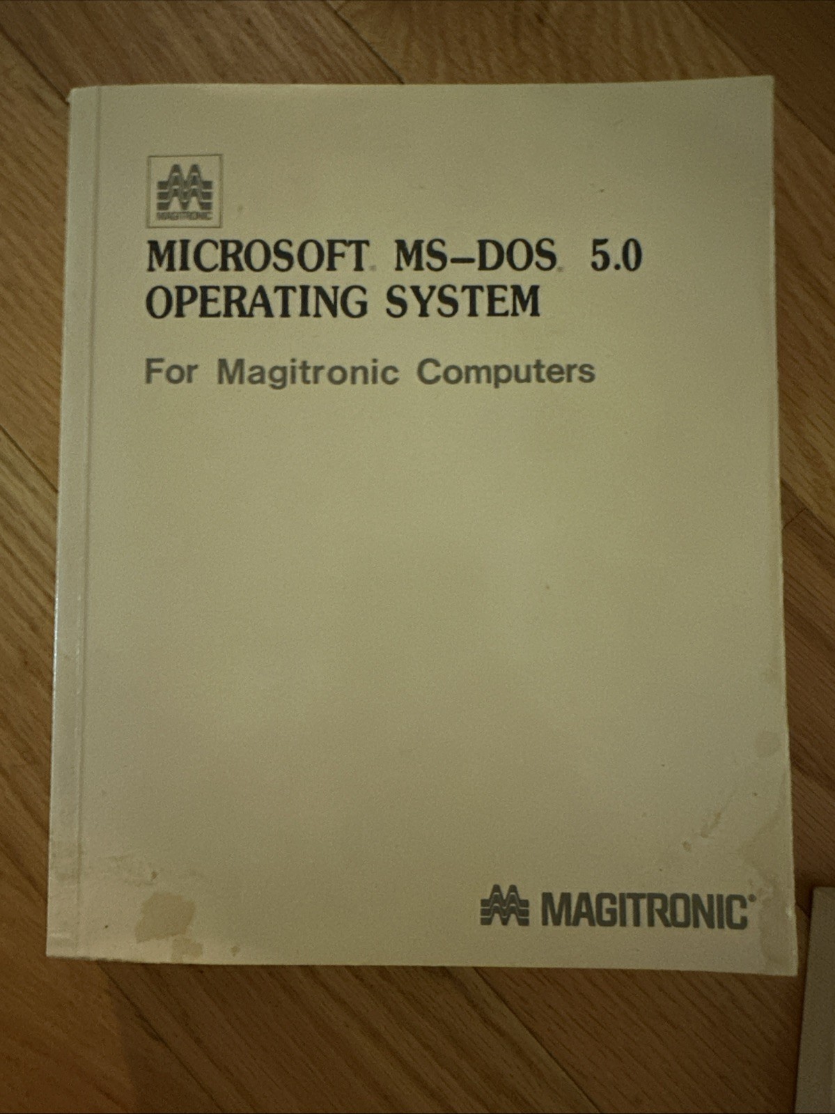 Microsoft MS-DOS Operating System 5.0 For Magitronic Computers User Guide Book