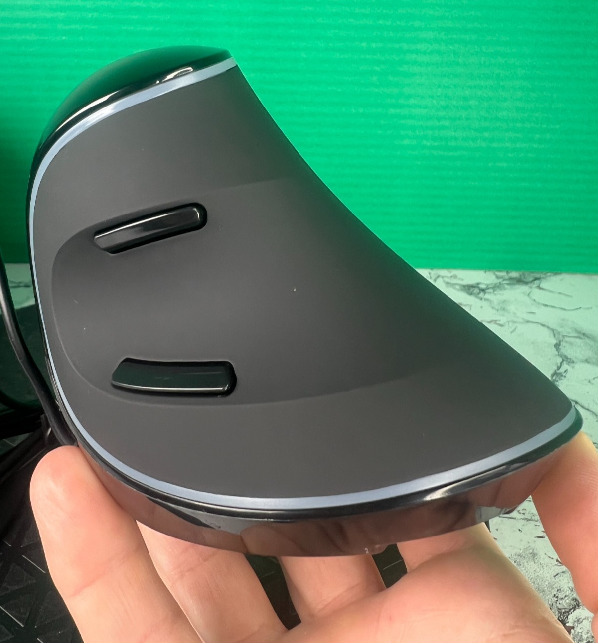 Delux M618Plus RGB Ergonomic Vertical Wired Mouse Adjustable DPI USB Black