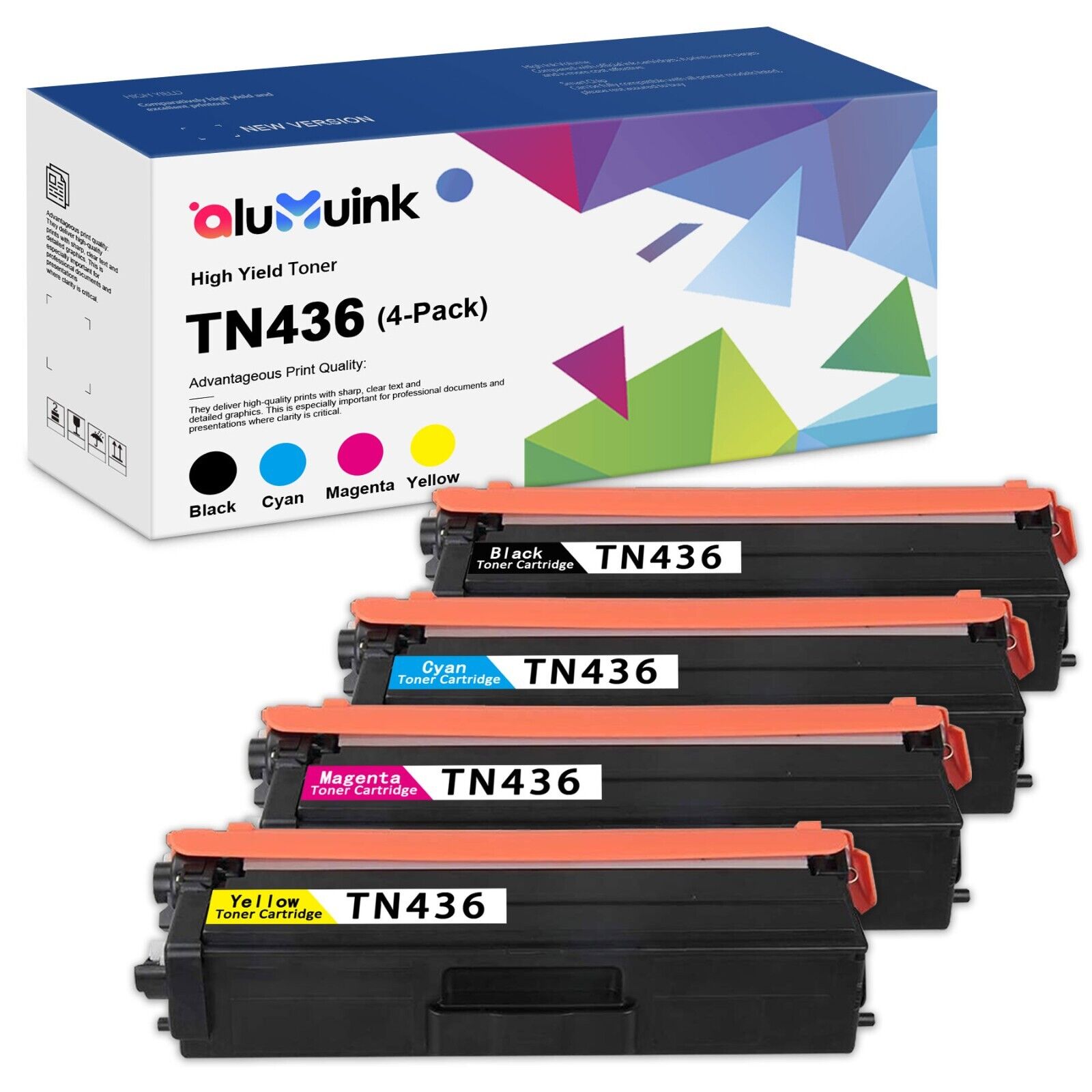 TN436 TN 436 Toner Cartridge Replacement for Brother MFC-L8690CDW (1BK/1C/1M/1Y)