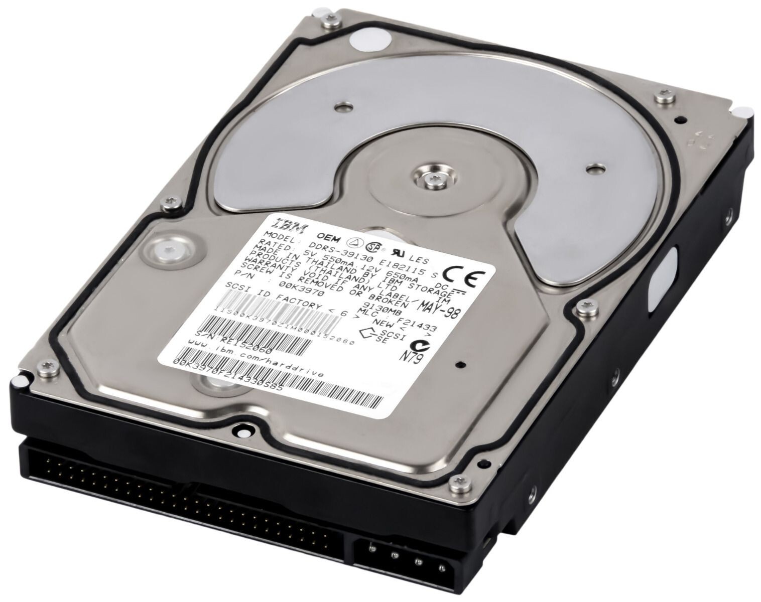 HARD DRIVE IBM ULTRA.9ES 00K3970 DDRS-39130 9GB 7200RPM SCSI 50-pin 3.5" inch