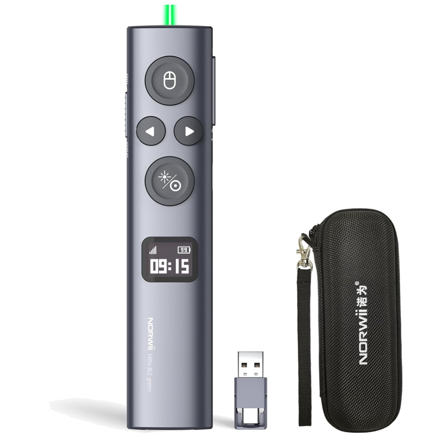 N95s BLE Digital Pointer Clicker - Wireless Presenter Remote