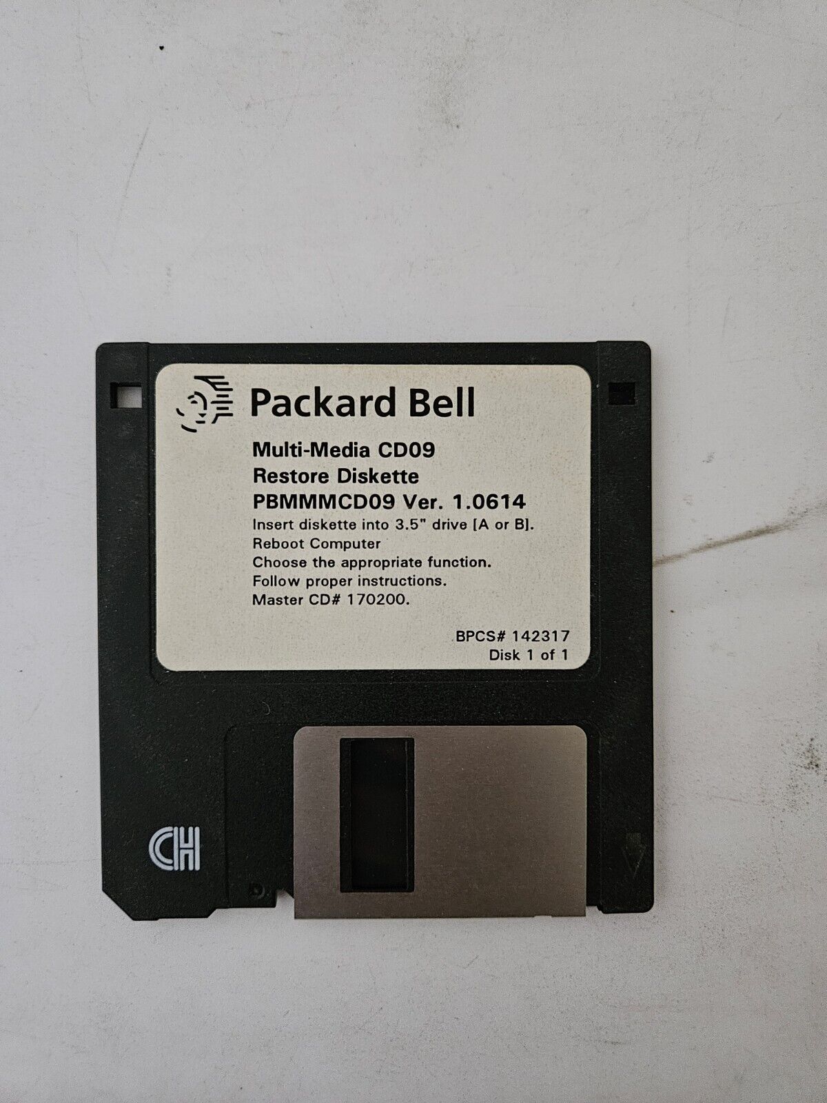 Packard Bell Master Restore Diskette 