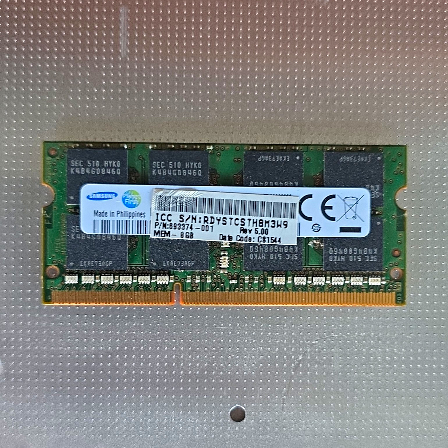 Samsung 8GB DDR4 SDRAM SO-DIMM Laptop RAM Memory Module 1x8GB 693374-001