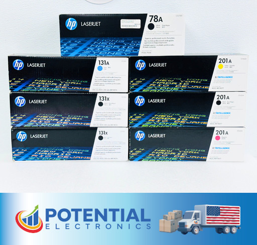 LOT OF 7 NEW SEALED HP LaserJet Toner Cartridges 3x 201A 3x 131 & 1x 78A 🚚