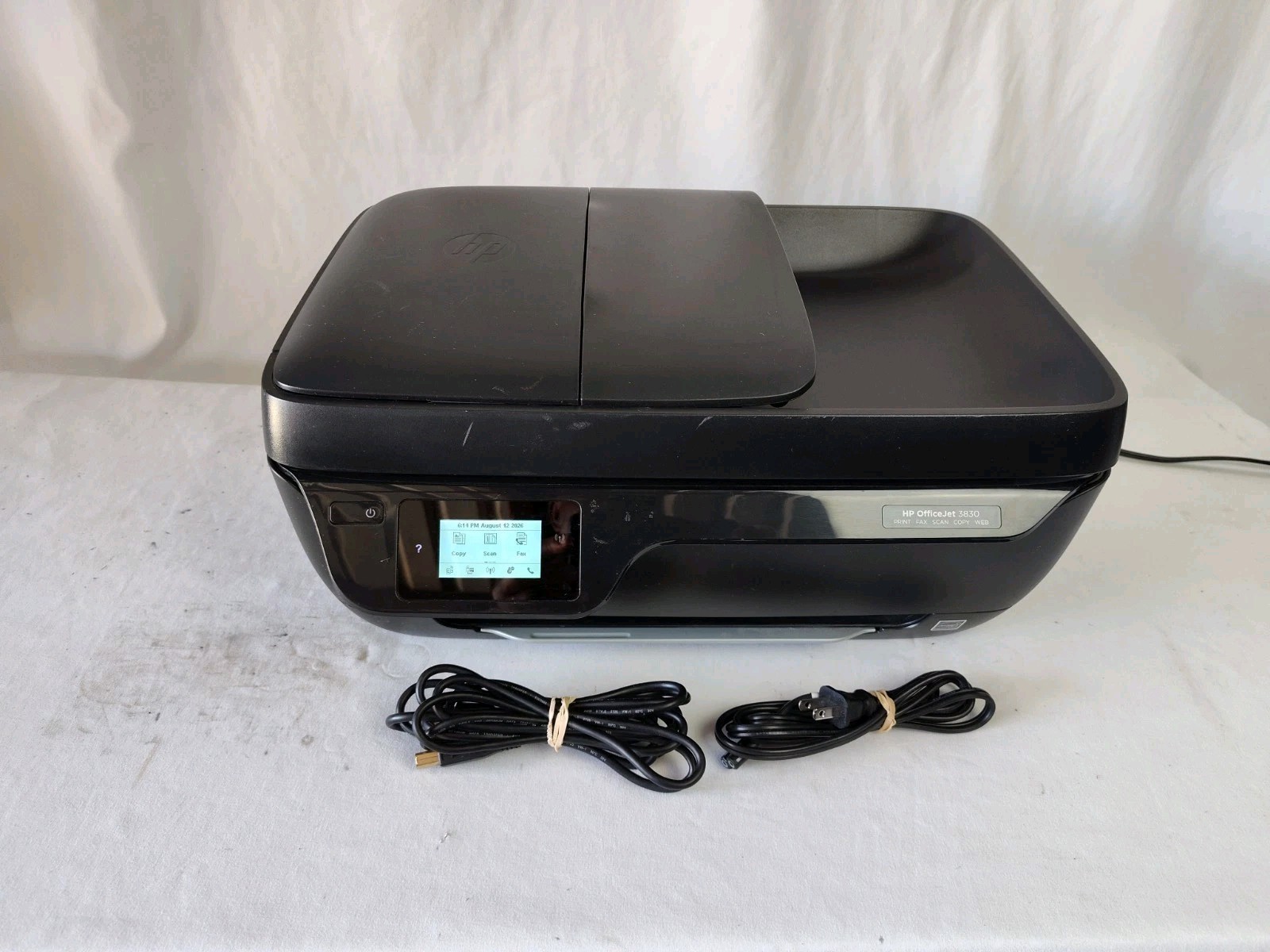 HP OfficeJet 3830 Wireless Color Inkjet All-In-One Printer Scan Copy Fax Tested.