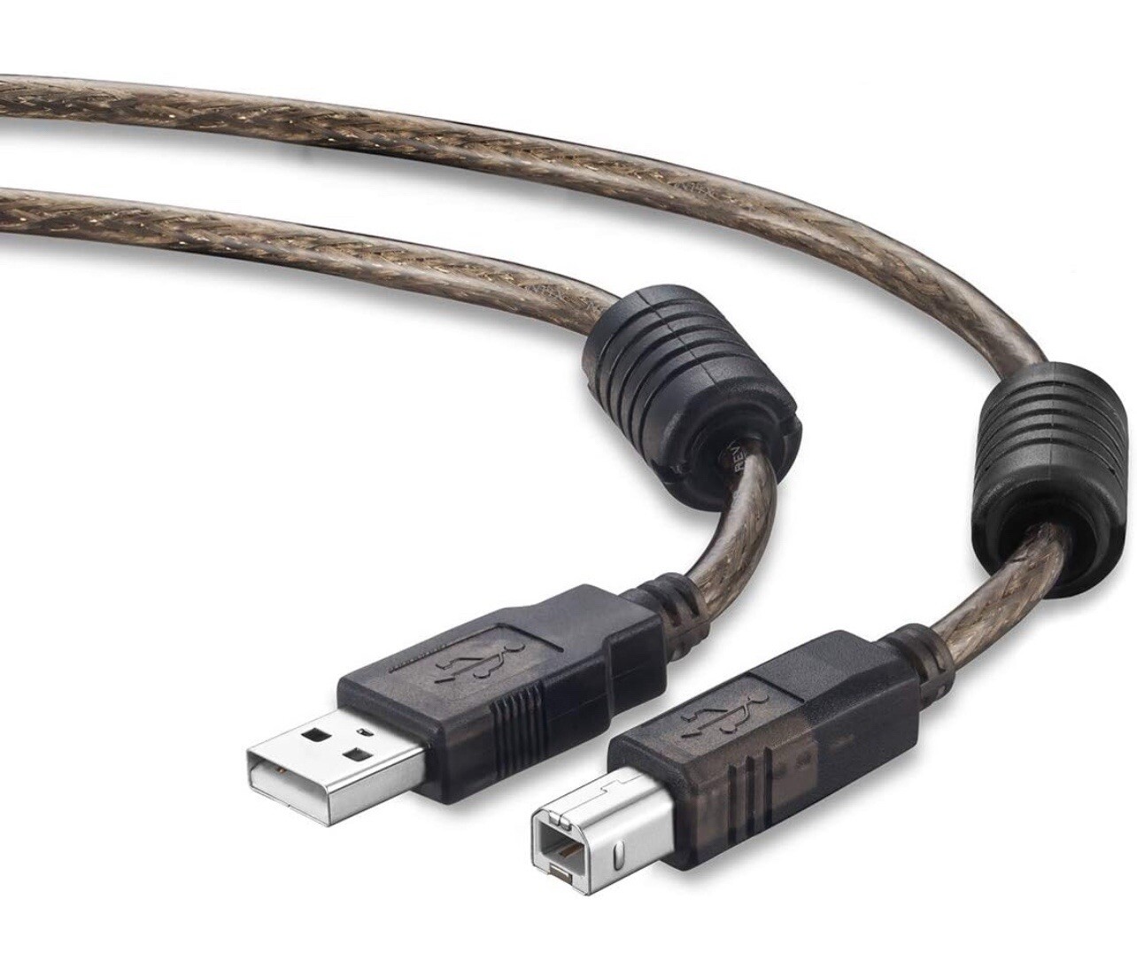 Active USB 2.0 Printer Cable 100Ft- A-Male to B-Male High Speed Printer/Scanner/