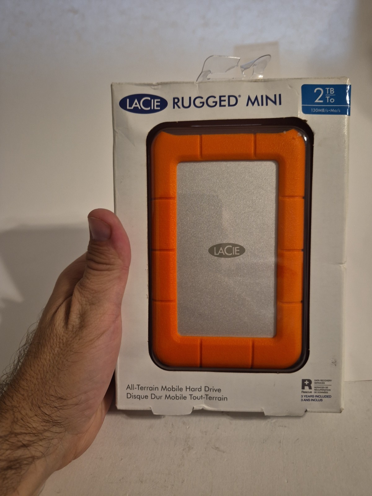 LaCie LAC9000298 Rugged Mini 2TB External Hard Drive - Orange