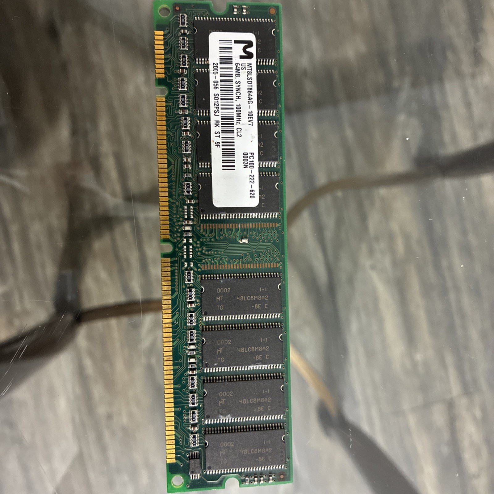 MICRON RAM 64MB DIMM PC100-222-620 - MT8LSDT864AG-10EV7