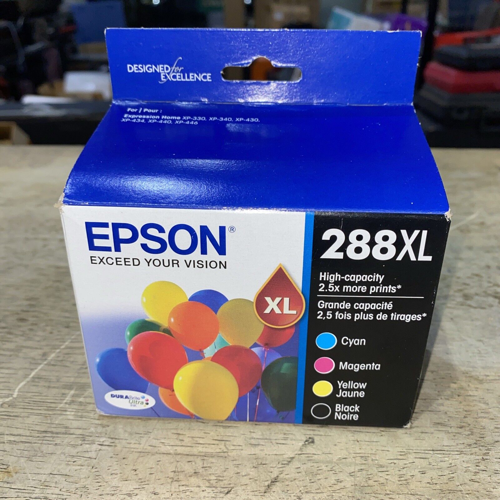 Epson 288XL C/M/Y/K Ink Cartridges 4-PK High Capacity Genuine T288XL-BCS - NEW