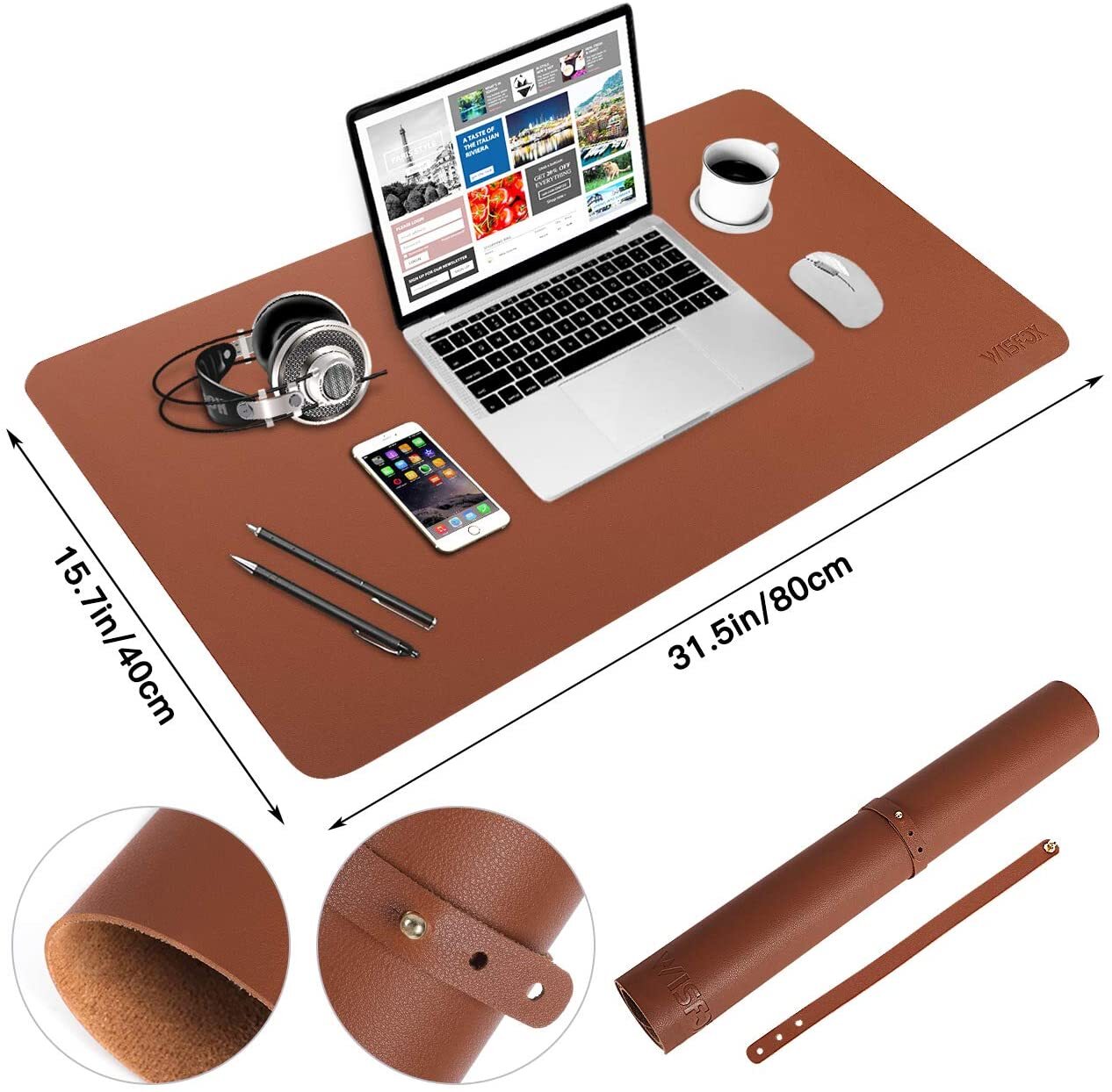 🔥 Waterproof Mouse Pad Leather Desk Pad Protector, Non-Slip Desk Mat (10 pcs)