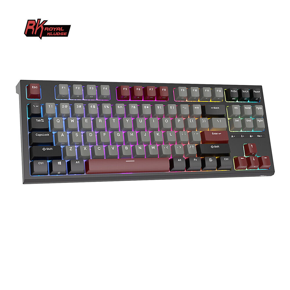 RK ROYAL KLUDGE R87 Mechanical Gaming Keyboard Brown Switch USB-C RGB 87 Keys