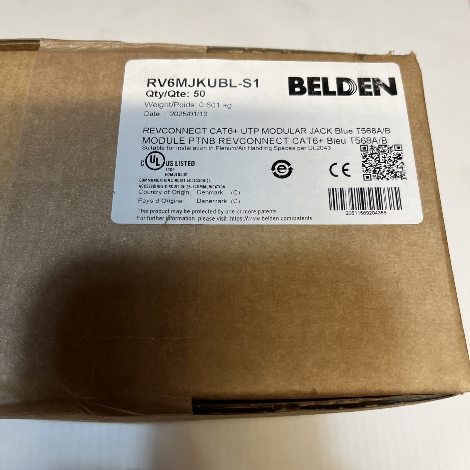 Belden Rv6mjkubl-s1 Revconnect Cat6+