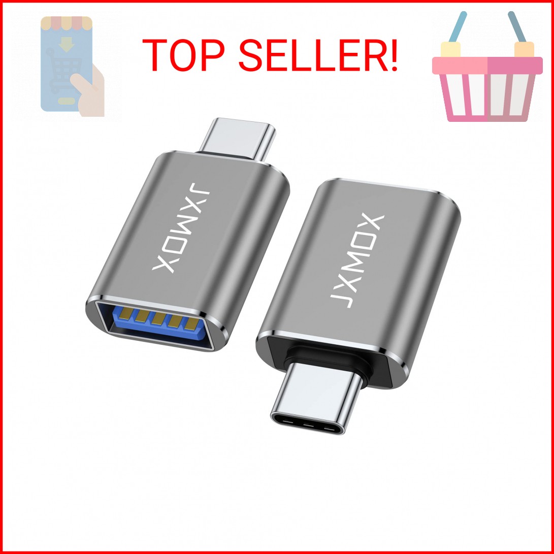 USB C to USB Adapter [2-Pack], Thunderbolt 3 to USB 3.0 OTG Adapter Compatible w