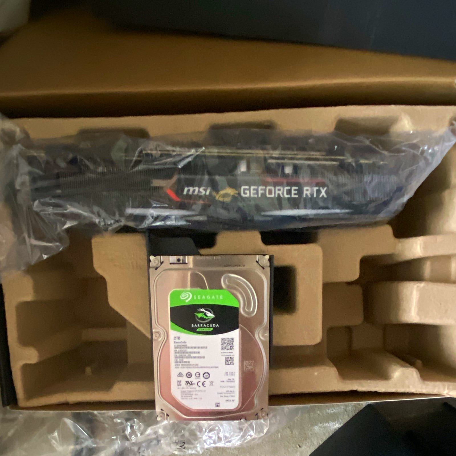 MSI NVIDIA GeForce RTX Graphics Card w/ Seagate Barracuda Hard Drive