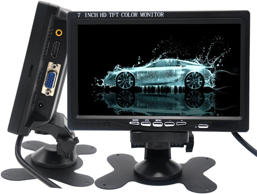 7 Inch Monitor HDMI - 1024X600 HD TFT LCD Screen Display AV VGA Input Built in S