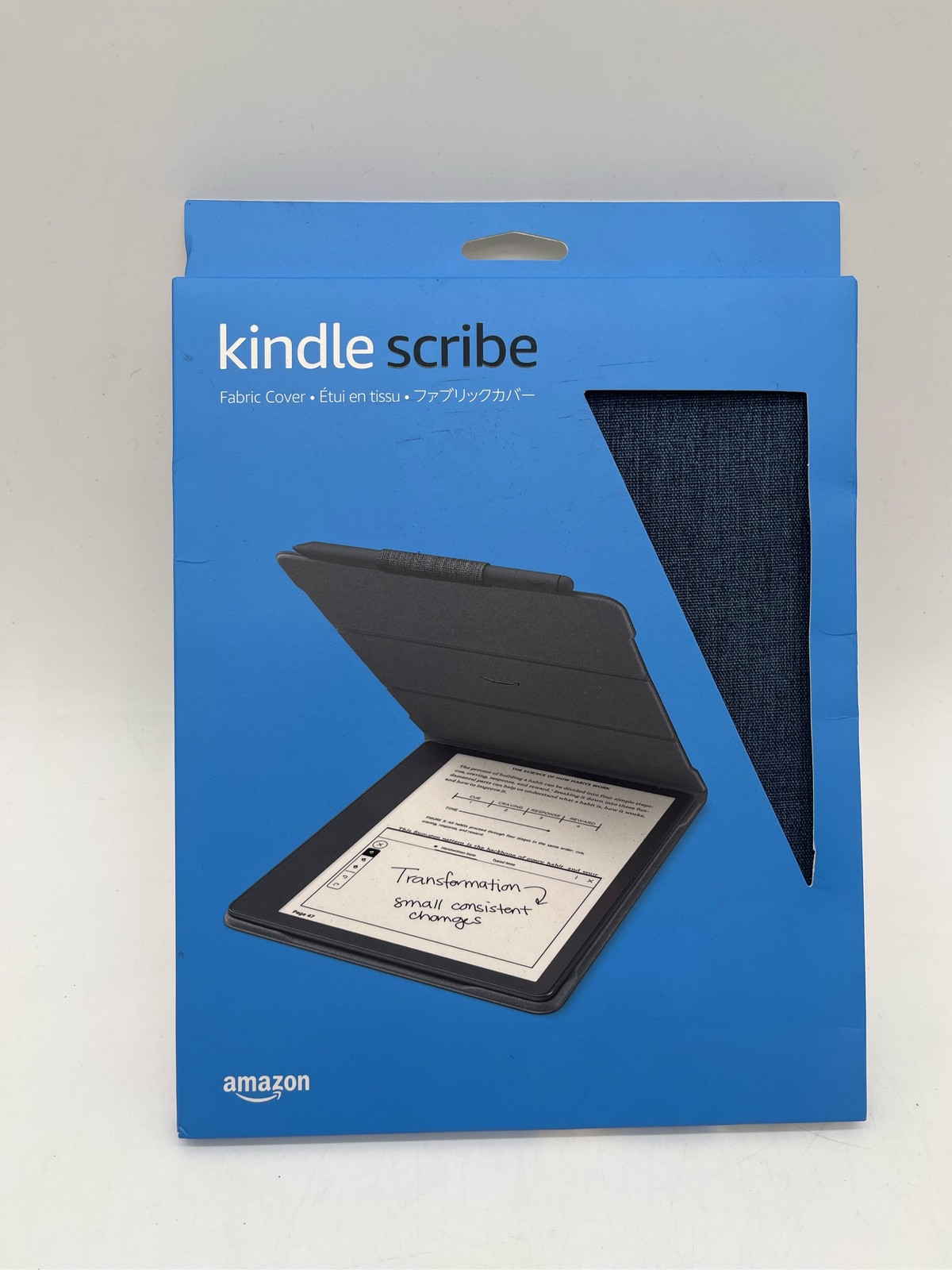 Amazon Kindle Scribe Fabric Folio Cover w/Magnetic Attach - Denim