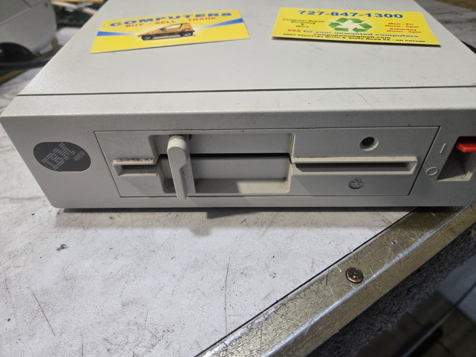 IBM 4869 5.25" External Floppy Disk Drive - Untested
