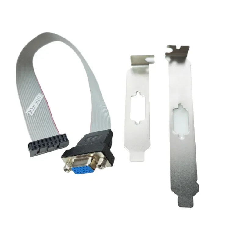 Mainboard Graphics Card VGA 2.54mm 16P Female To 15P Bracket GPU Extension Cable