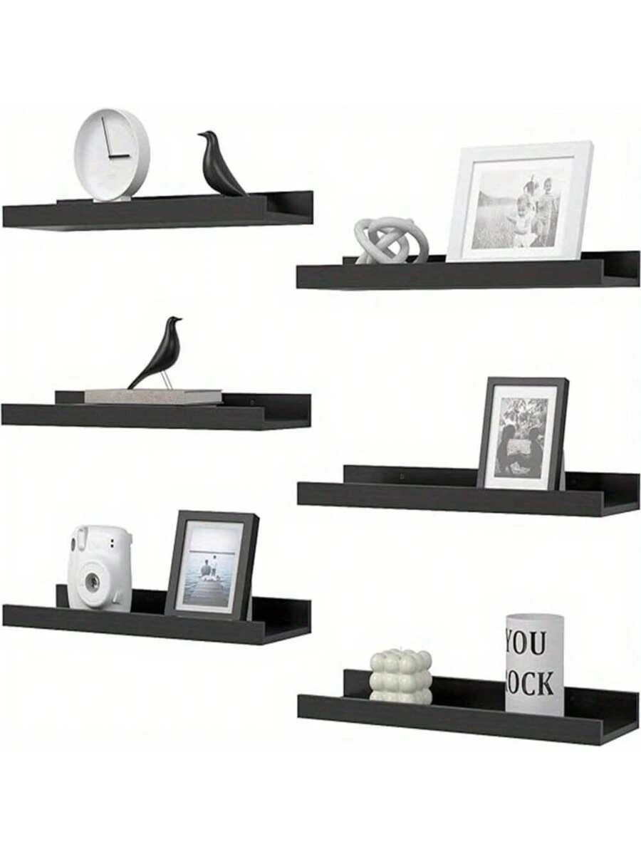 NEW 6Pcs Black And White Suspended Storage Rack, Modern And Fashionable Style