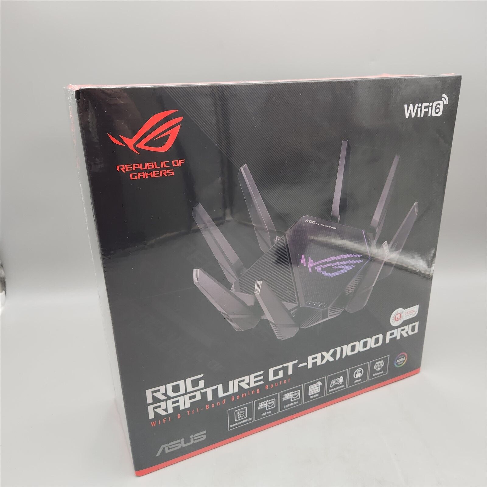 -NEW- ASUS ROG Rapture GT-AX11000 Pro Tri-Band WiFi 6 Extendable Gaming Router