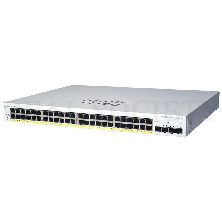 Cisco Business CBS220-48T-4G Smart Switch 48 Port GE 4x1G SFP (CBS220-48T-4G-NA)