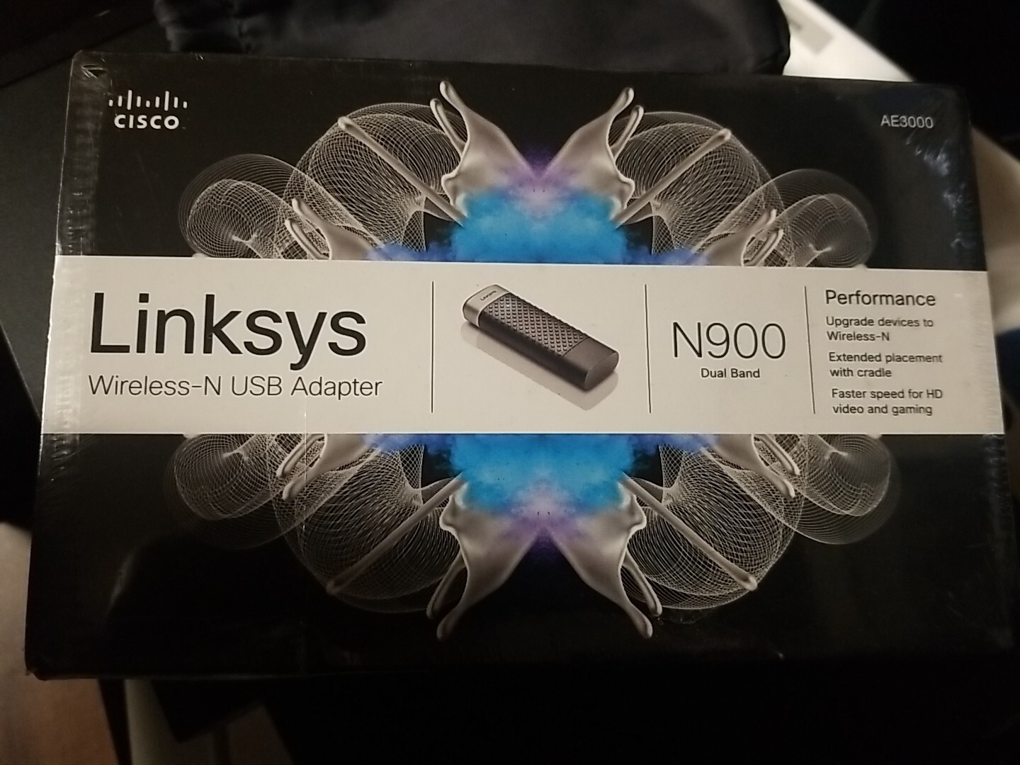 Linksys N900 Wireless-N USB Adapter  by Cisco ~ NEW & SEALED