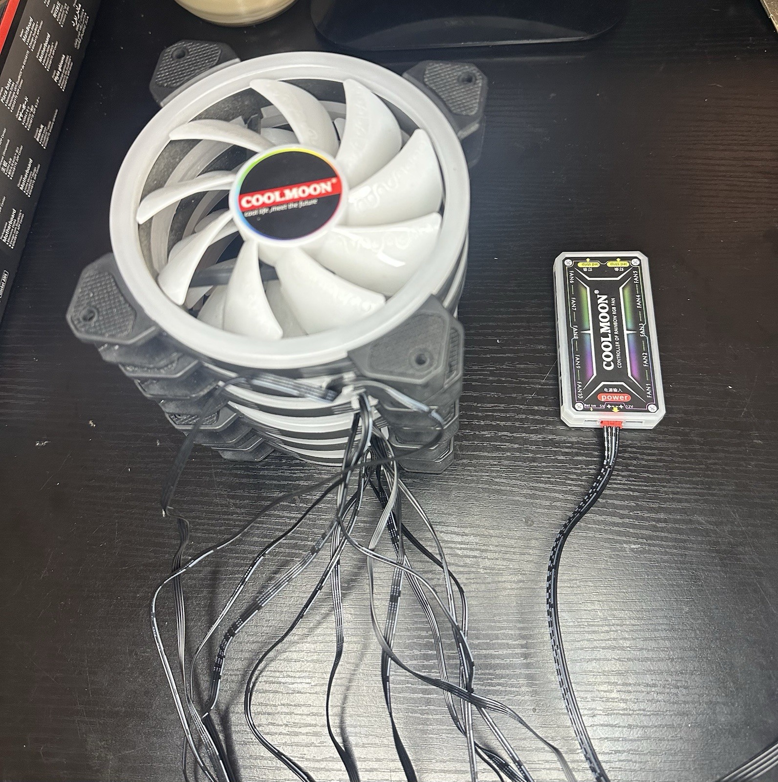 6 - Coolmoon RGB Pc Case Fans With Controller