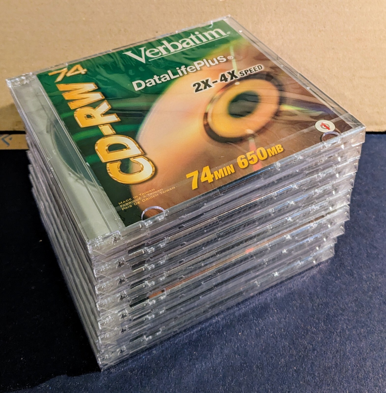 Verbatim Double-disk Packs, Lot of 9, CD-RW 74 Min/650 MB AND CD-R 80Min/700MB