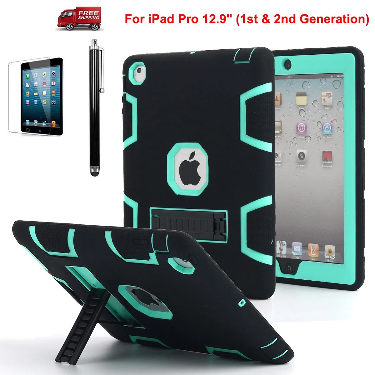 iPad Pro 12.9-Inch Case 2nd Gen 2017/1st Gen 2015 Shockproof Heavy Duty Cover