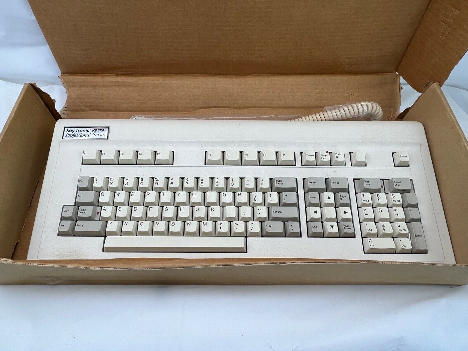 Vintage Key Tronic KB5151 Professional Series Mechanical Keyboard with Cable