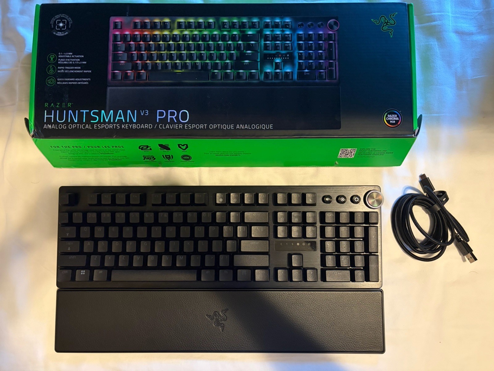 Razer Huntsman V3 Pro Full Size Esports Gaming Keyboard Black Optical Switches