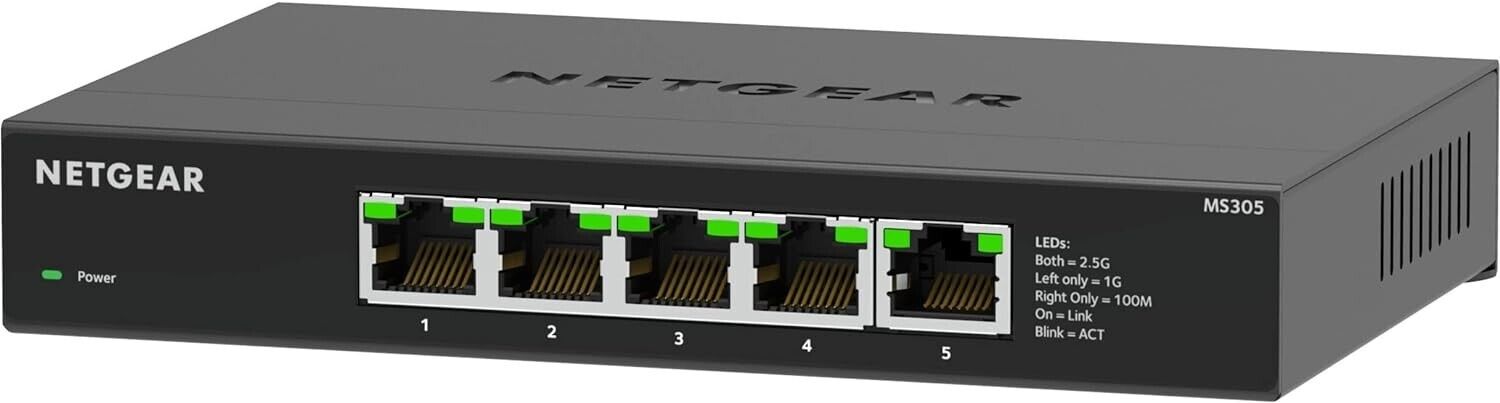 NETGEAR MS305 MS305-100NAS Netgear 5-Port Multi-Gigabit 2.5G Ethernet