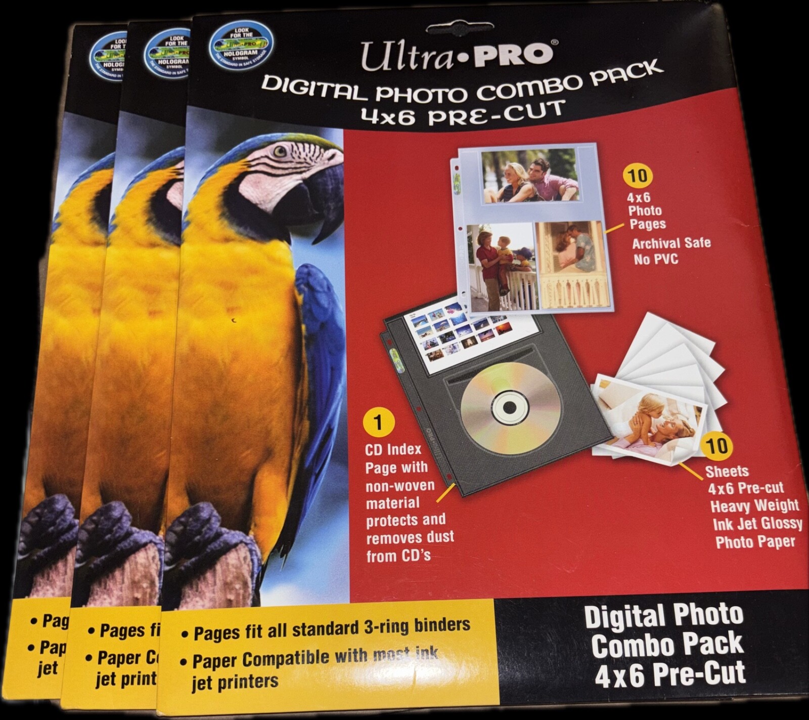 LOT OF 40 ULTRA-PRO PAGES SEALED 4x6 Pre-Cut Digital Photo Combo Pack Refill J