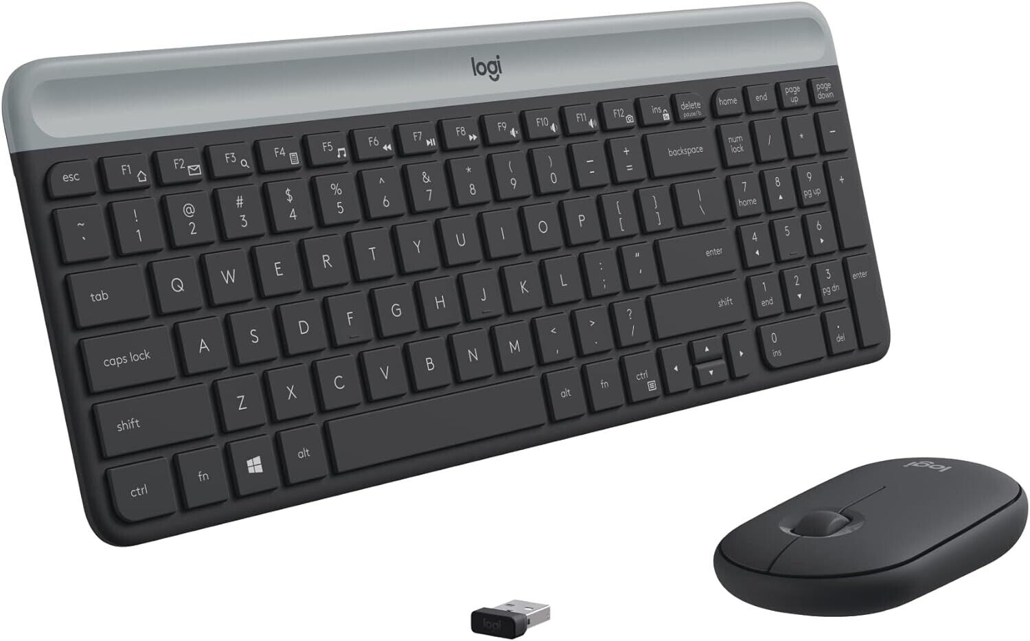 Logitech MK470 Slim Wireless Keyboard and Mouse Combo for Windows PC  - Graphite