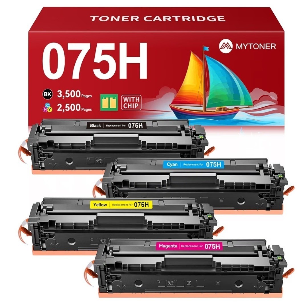 MYTONER 075H Toner Cartridge Set High Yield for Canon 075 MF665Cdw 4 Pack